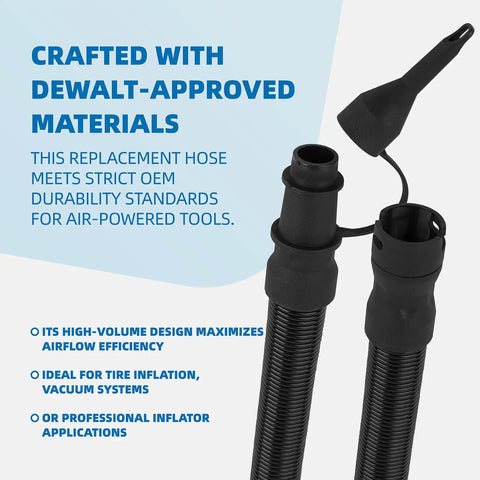14 Inch Air Inflator Hose Replacement With Safety Tips For DCC020IB And N769086 DIY Friendly Air Compressors Tire Pumps
