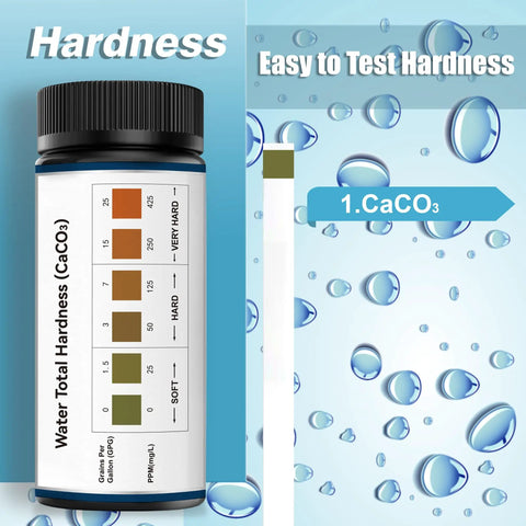 Hard Water Test Strips Kit With Easy Color Chart 150 Strips For Quick Reading 0-425 PPM And 0-25 GPG Water Hardness Testing