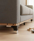 L Shaped Stainless Steel Furniture Leg Replacement For Sofa Cabinet And Bed Frame 13 X 3.3 x 1.6 Inches installed on sofa