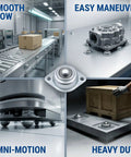 20 Pcs Carbon Steel Ball Transfer Units set screw mounted roller ball bearings for conveyor systems in action.