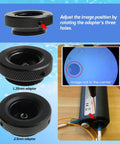 Handheld Fiber Optic Microscope With 400x Magnification, LED Coaxial Illumination; 1.25mm, 2.5mm adapters, lens adjustment detail
