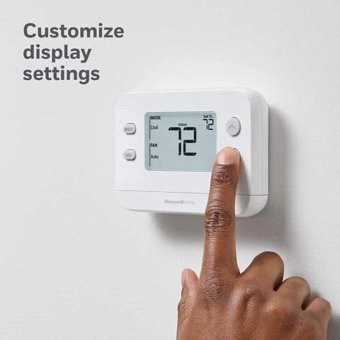 Hassle Free One Stage Wall Thermostat With A Sharp White Shell And Oversized Digital Display For Plug And Play Upgrades That Keep Your Place Cozy Year Round Without Any Tech Headaches