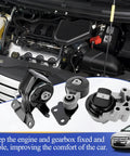 Heavy Duty Engine And Motor Transmission Mount Replacement For 2007 To 2014 Ford Edge 35l V6 showing three mounts for stability.