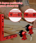 Pro Grade Aluminum Corner Clamps For Woodworking Square Up Your Builds Dead On Easy Right Angle Positioning Squares, 160mm size.