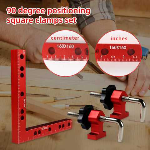 Pro Grade Aluminum Corner Clamps For Woodworking Square Up Your Builds Dead On Easy Right Angle Positioning Squares, 160mm size.