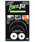 Seam Stitch Repair Kit For Vinyl Fabric Leather And Canvas Restore Damaged Seams On Car Seats Boat Seats Furniture And Clothes Diy Sew Kit With Black And White Thread packaging with needles and thread