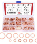 Copper Washer Set 300 Piece Flat Ring Assortment Kit With 12 Size Range M5 M6 M8 M10 M12 M14 M16 M20 High Conductivity Copper Washers