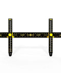 Do It All Picture Hanging Tool With Built In Level Ruler And Marking System Adjustable Metal Wall Hanger For Frames Mirrors And Decor Up To 24 Inches Black Finish displayed on white background.