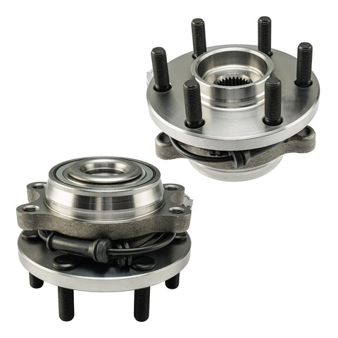 Front Wheel Hub Bearing Assembly With ABS For 2005 to 2019 Nissan Frontier 4x4 6 Lug 4.0L V6 Models, 2 Pack 515065