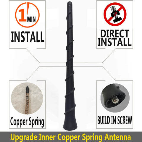 8 Inch Rubber Car Antenna For Chrysler 200 2011 2014 Car Wash Safe Internal Copper Coil Easy Install Flexible Weatherproof Antenna