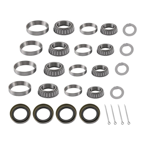 Heavy Duty Trailer Hub Bearing Kit For 5200-7000 Lb Tandem Axles, Set Of 4, Built To Haul With Double Lip Grease Seals 10-36 22333TB