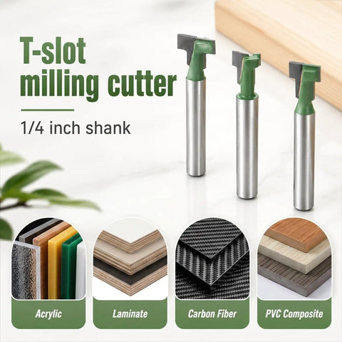 Game Changing Keyhole Router Bits Set Built Tough With Badass Tungsten Carbide Tips And Quarter Inch Shank For T Slotting and zero hassle weekend DIY crafting projects
