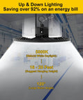 LED High Bay Light With Black Finish For Industrial Warehouses And Workshops Ultra Bright Energy Saving Ceiling Fixture