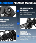 Hyundai Sonata Front Strut And Sway Bar Link Set For 2011 GLS Limited 2.4L, features top mount and hydraulic oil