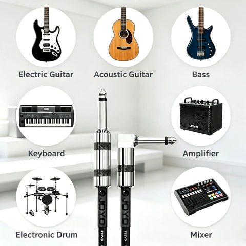 Compact 10W Acoustic Guitar Amplifier With 15 Foot Cable Bundle for instruments like electric guitar, acoustic guitar, bass.