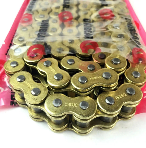 Rock Solid 520 O Ring Drive Chain With 110 Links And Gold Plating For Motorcycle Atv Dirt Bike Built Tough Construction Connecting Link Included For Smooth Shifting And No Sweat Upkeep