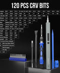 Electric Screwdriver Kit With 144-In-1 Precision Bits And 120 Magnetic Bits Boss Level Organized Portable Electronics Repair Tool Set