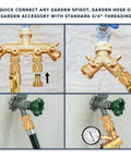 Solid Brass Garden Hose Quick Connectors Set 3/4 Inch GHT Thread Includes Six Male and Six Female Connectors Plus Teflon Tape Washers and O Rings for Leak Proof Heavy Duty Rust Proof Performance
