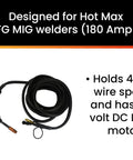 Spool Gun For 250 WFG MIG Welder 20 Foot Lead See Through Cover For Quick Wire Checks Aluminum Ready And Works On Mild Steel