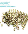 100 Pc 1/4"-20 Unc Rivet Nuts Carbon Steel Zinc Plated Flat Head Knurled Body Threaded Inserts, pile of threaded inserts.