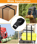 Three Pack Heavy Duty Nylon Tie Down Straps with Buckles securing outdoor and travel gear in various settings