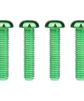 Premium M8 X 35Mm Titanium Hex Socket Button Head Bolts Green Anodized Grade Five Alloy Fasteners stacked in four.