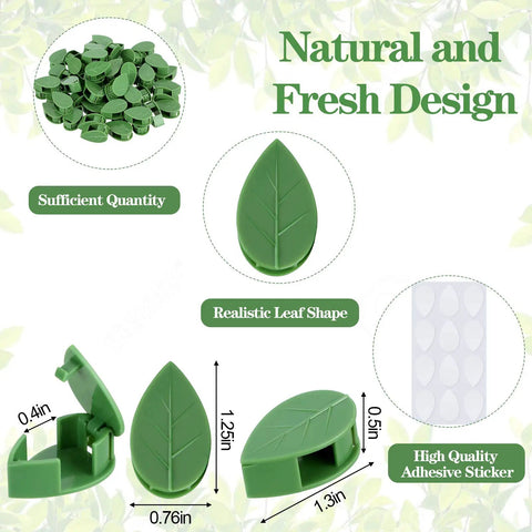 Slick Green Leaf Plant Climbing Clips With Transparent Adhesive Backers Secure Vines Ivy Houseplants On Walls Without Drilling Just Zero Drama Botanical Vibes For Any Room Making Indoor Gardening A Total Breeze