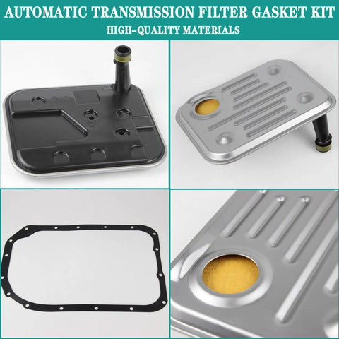 4L80E Automatic Transmission Filter Kit With Oil Pan Gasket for Chevy Silverado Suburban GMC Sierra Yukon Escalade