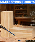 Blue Coated Pocket Hole Screws Kit In Five Sizes From One Inch To Two And A Half Inches Includes 320 Pcs For Outdoor Do It Yourself Woodworking Square Drive Self Tapping Coarse Thread With Washer Head And Included Drive Bit used for joining wood blocks.
