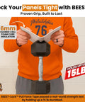 Top Rated Garage Door Insulation Kit For 8x8 Single Doors, 6mm closed-cell foam panels shown holding a 15 lb dumbbell.