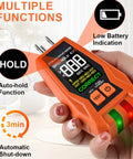 Three-Wire 120V AC Outlet Tester With GFCI Function, Detects Open Ground, Open Neutral, Hot Ground Reverse, Hot Neutral Reverse, Open Hot, Dual Open, Color LCD Screen, LED Indicator Lights, Must-Have Standard 3-Wire Receptacle Tester, handheld orange