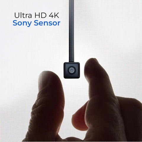 Pro 4K Eye Level Webcam With Retractable Arm for flawless video calls, showing ultra HD 4K sensor and adjustable lens.