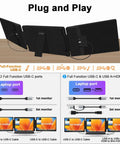 14 Inch Portable Laptop Monitor Extender With FHD 1200P IPS Dual Or Triple Screen showcasing setup instructions