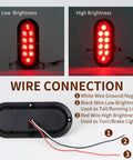 Six Pack 6 Inch Oval LED Trailer Lights Kit With 10 LED Marker Lights And Brake Stop Turn Signals Waterproof Tail Lights