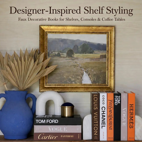 Luxe Large Faux Decorative Books Set 4 Pieces Cardboard Foldable Props For Photography And Home Staging Modern Coffee Table Decor