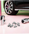 Upgrade Your Rig With This Badass 30 Piece Stainless Steel Zerk Fitting Kit Heavy Duty Grease Nipples Perfect For Auto Farm And Industrial Maches Keeping Things lubed Up Is A Total Breeze, stainless steel grease fittings beside car wheel