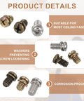 Heavy Duty Ceiling Fan Blade Screws 1/4-20 Inch By 3/8 Inch Carbon Steel Phillips Pan Head With Washers, product features