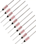 SF214E 10A 250V Thermal Fuse Pack Of 10 For Electronics And Appliances, 216 Degrees Celsius Cutoff, Organic Type Thermal Cutoff Fuses For High Temp Safety And Overheat Protection. Pack of 10 axial thermal fuses