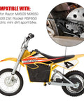 Razor MX650 dirt bike with 25H Chain 132 Link And MX650 Chain Tensioner Replacement Kit installed, highlighting compatibility