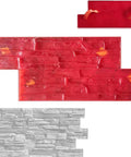 Stromatolite Stone Texture Stamp Mat For Concrete Molds 28 By 12 Inch Dope Realistic Wall Skin Texture Tool For Outdoor Landscaping Polyurethane Stamp Mat featuring red polyurethane texture mat with imprinted stone design.