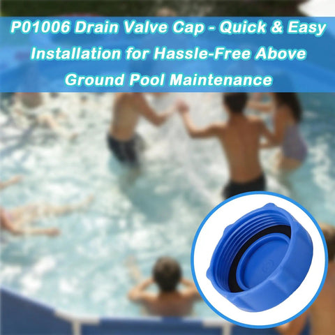 Heavy Duty Drain Valve Cap Replacement For Bestway And Coleman Above Ground Pools Blue 2 Pack Durable Engineering Plastic