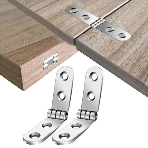 20 Pack 180 Degree Foldable Flap Hinges for Cabinets and Furniture, Rounded Corner Buffer Hardware for Sewing Machine Cabinets