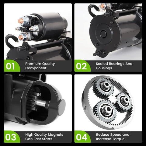 MerCruiser V6 V8 Starter Motor Direct Replacement For Marine Engines With 11 Tooth PMGR 863007A1 components detail view