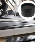 Shock Absorbing Floor Pads For Home Gym 4 Pack Non Slip Base Mats beneath treadmill, reducing noise and vibration, durable round design