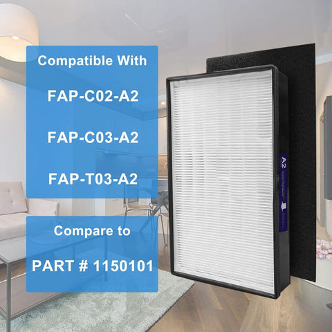 Top Notch Replacement A2 Filter Kit For 3M Filtrete Room A2 Purifiers FAP-C02-A2 FAP-C03-A2 FAP-T03-A2 Part 1150101 close-up