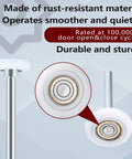 Close-up of 12 Pack 9 Inch Stem 2 Inch Modern White Nylon Garage Door Roller With 13 Ball Bearings, Whisper Quiet Smooth Glide