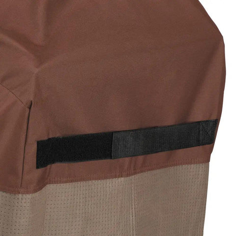 Ultimate Waterproof 34 Inch Round Fire Pit Cover For Outdoor Patios showing Rip N Grip strap detail