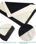 Ten Pack Microfiber Cleaning Cloths 6x7 Inches Lint Free For Eyeglasses Screens showing black and white cloths