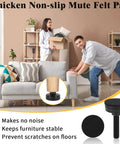 Beefy 40 Pcs Adjustable Leveling Feet With T Nut Kit Three Eighths Inch Sixteen Thread in living room with sofa and bookshelf