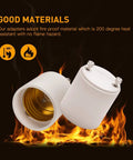 Two Pack GU24 To E26 Light Socket Adapter Converts Bi Pin GU24 Fixtures To Standard E26 E27 Screw In Base Plug And Play